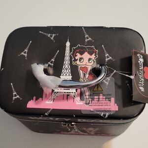 Betty Boop (LARGE) Black and Pink Cosmetic Bag